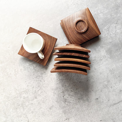 Gohobi Walnut Square Shape Coasters