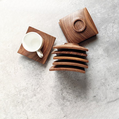 Gohobi Walnut Square Shape Coasters