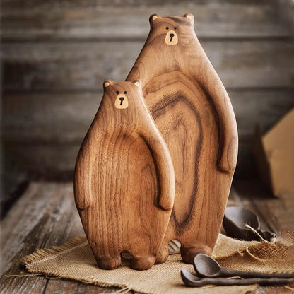 Gohobi Walnut Bear Shape Fruit Tray