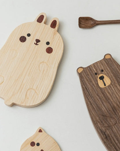 Gohobi White Maple Rabbit Shape Tray