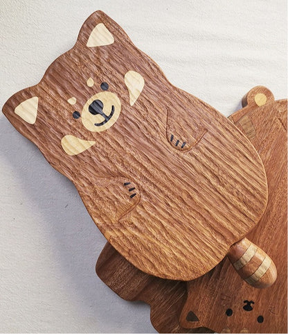 Gohobi Ebony Red Panda Shape Tray