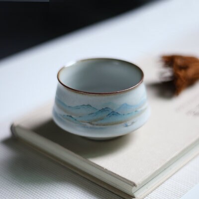 Gohobi Hand painted Mountain Fair cup Ceramic Chinese Gongfu tea Kung fu tea Japanese Chado Tea pitchers