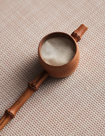 Gohobi Bamboo tea strainer Chinese Gongfu Tea Accessories Japanese Chado Wooden Tea Filters