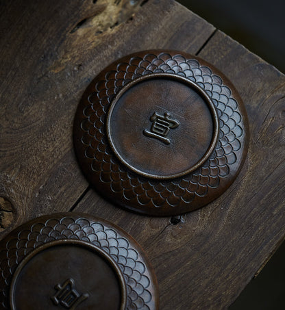 Gohobi Copper Tea Trays Serving Trays Four Great Beasts Vintage style Gongfu tea trays (4 versions) Japanese Chado