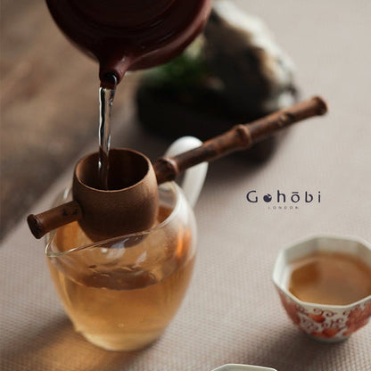 Gohobi Bamboo tea strainer Chinese Gongfu Tea Accessories Japanese Chado Wooden Tea Filters