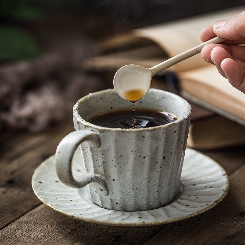 Handmade on sale Ceramic Cup & Saucer Set