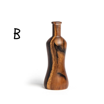 Gohobi Handmade wooden resin vases table decoration mini vase