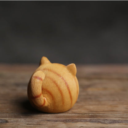 Gohobi Handmade cat ornaments Tea pets ceramic YiXing clay  Chinese Gongfu tea Kung fu tea Japanese Chado unique ornaments