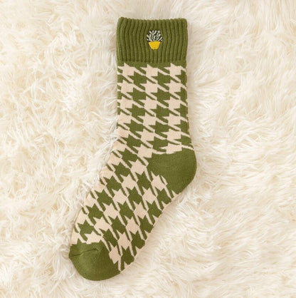 Cactus cotton socks Women Winter Socks gift plants Korean Japanese