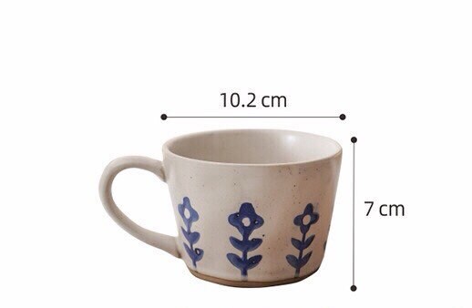 Gohobi Handmade stoneware Coffee cup tea cup hand-painted Japanese vintage style coffee mug