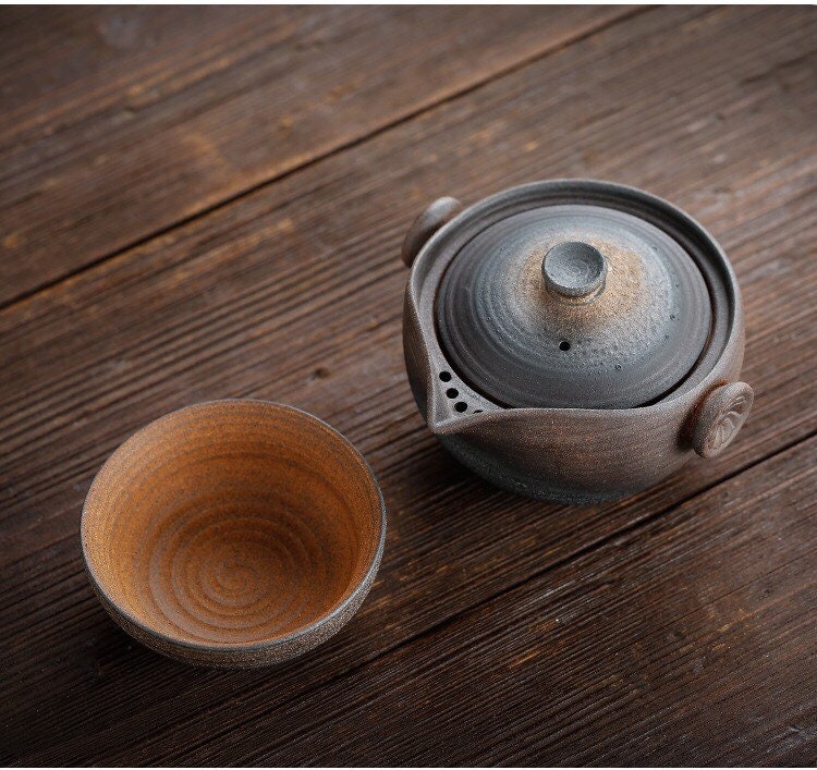 Gohobi Ceramic gaiwan set Chinese Gongfu tea travel tea sets handmade gift set Japanese Chado