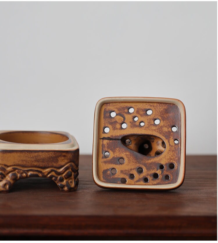 Gohobi Ceramic Incense bowl Taihu Stone Incense holder Gongfu tea Japanese Chado