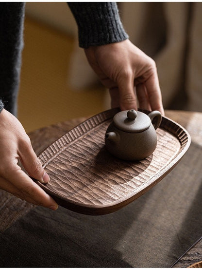 Gohobi Wooden Tea Trays Serving Trays Gongfu tea trays (2 versions) Japanese Chado Cherrywood/ Walnut wood