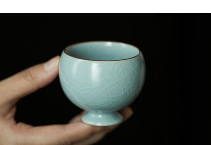 Gohobi Handmade  ceramic tea cup Chinese Gongfu tea Kung fu tea Japanese Chado peach blossom