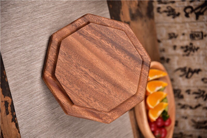 Wood deals serving plates