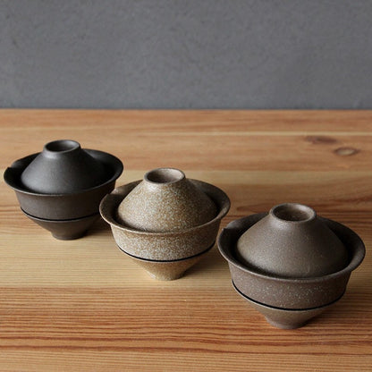 Gohobi Ceramic gaiwan set Chinese Gongfu tea travel tea sets handmade gift set Japanese Chado