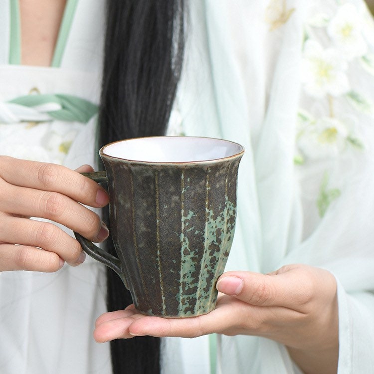 Gohobi Handmade stoneware Coffee cup Japanese vintage style coffee mug