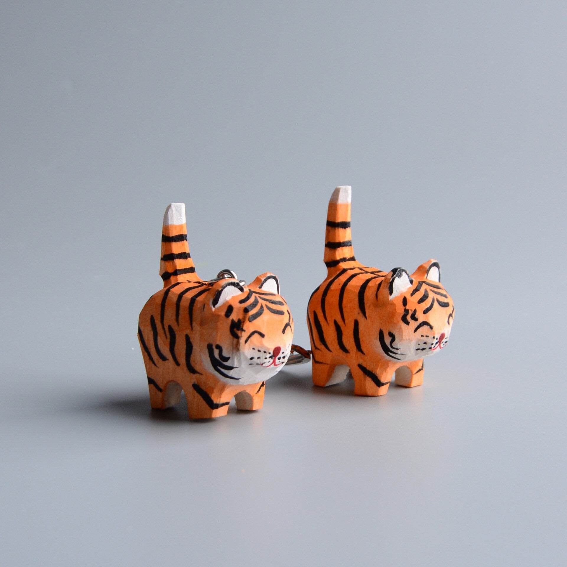 Gohobi Hand crafted wooden Tiger ornaments unique gift for him for her