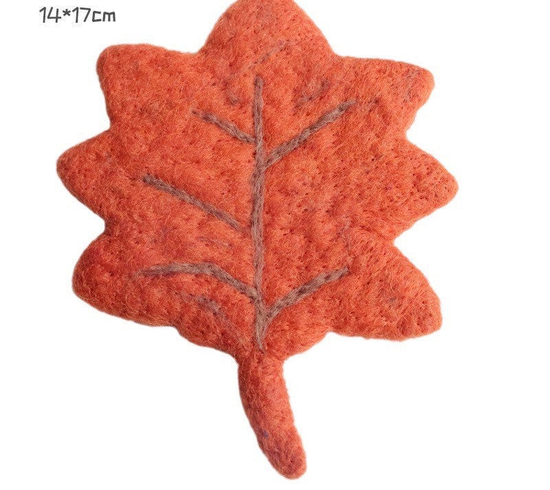 Gohobi Wool coaster, animal coaster, bear coaster, maple leaf coaster, gift for her, gift for him