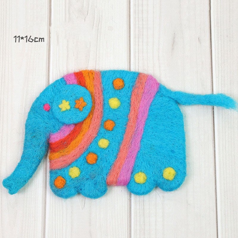 Gohobi Wool coaster, animal coaster, cat lion elephant lion coaster, gift for her, gift for him