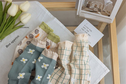 Floral cotton socks